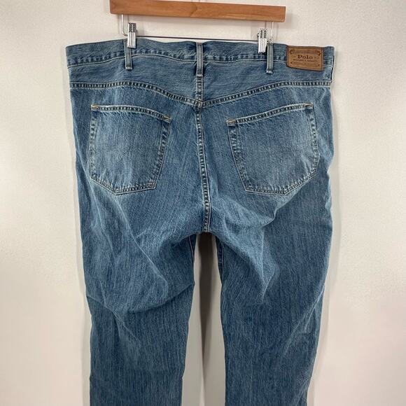 Polo Ralph Lauren Hampton Relaxed Straight Medium Wash Denim Jeans Men's 44x32 - Picture 9 of 12
